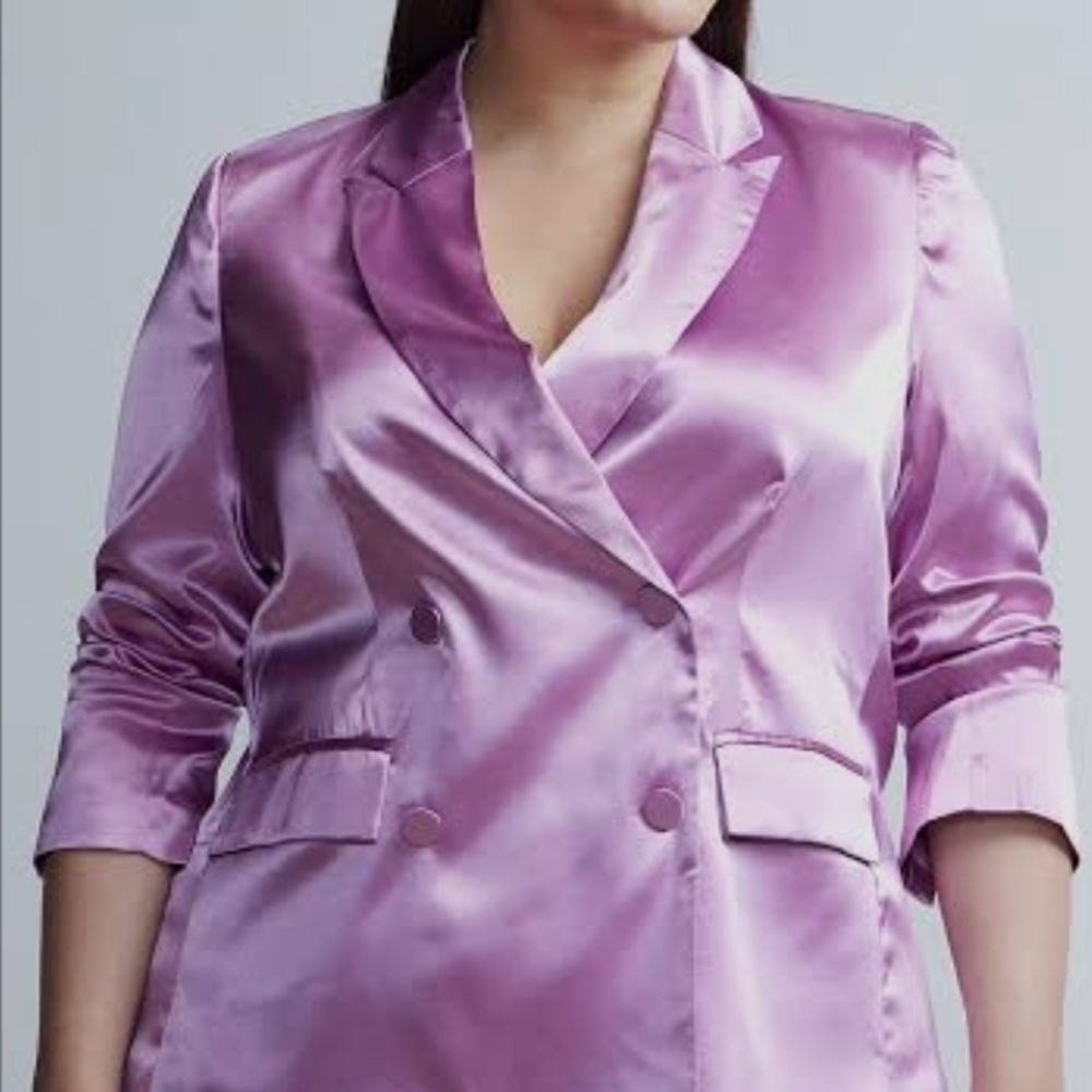 Women's Satin Suit in Lavender